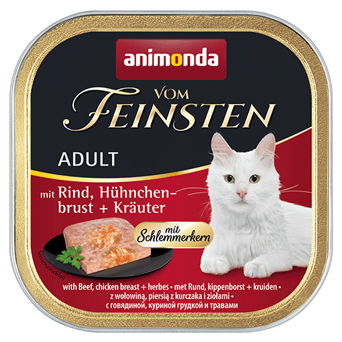 Animonda Feinsten Katzen Nassfutter- Adult- Rind+Hühnchenbrust+Kräuter