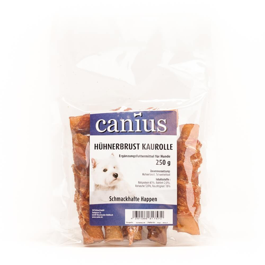 Canius Hundesnacks Hühnerbrust Kaurolle 250g