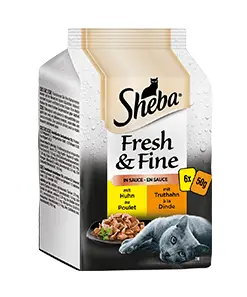 Sheba Katzen Nassfutter Fresh&Fine in Sauce Fisch Variation mit Huhn und Truthahn