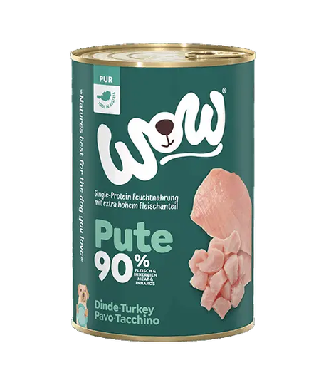 WOW Nassfutter für Hunde PUTE PUR