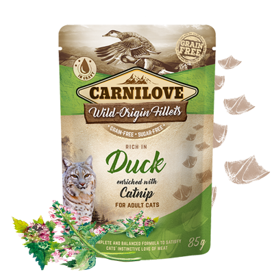 Carnilove Nassfutter für Katze Rich in Duck enriched with Catnip