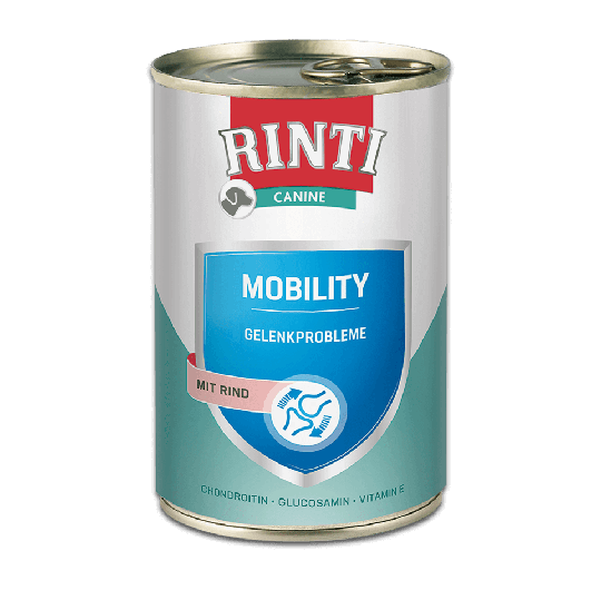 Rinti Canine Nassfutter für Hunde Dose Mobility Rind