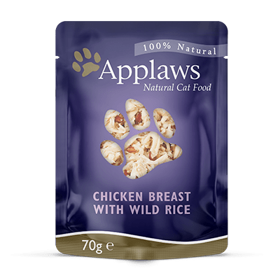 Applaws Nassfutter für Katzen Portionsbeutel Hühnchenbrust+Wildreis 70 g