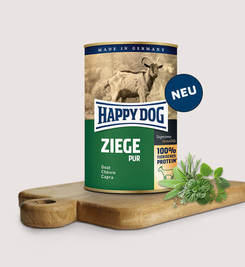 Happy Dog Ziege Nassfutter für Hund