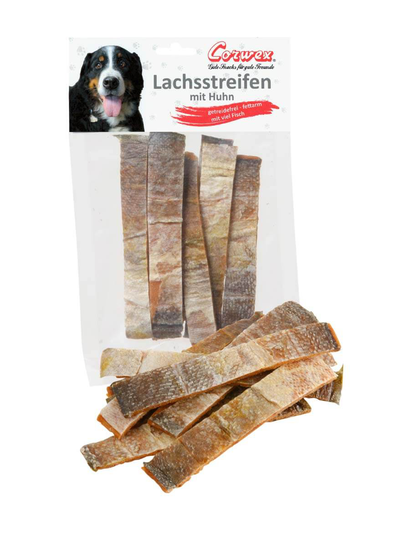Corwex Snacks für Hunde Lachsstreifen mit Huhn