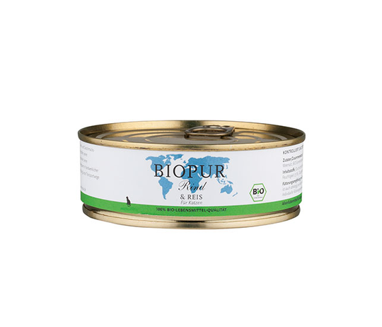 BIOPUR Bio Rind & Reis Glutenfrei Nassfutter für Katzen