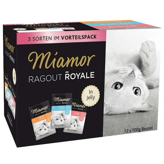 Miamor Nassfutter Ragout Royale in Jelly Multibox Pute Kalb und Lachs