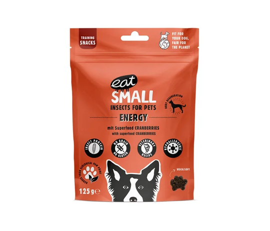 Eat Small ENERGY Hunde Snacks aus Insektenprotein und Gojibeere