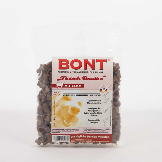 Bonties Fleisch Hunde Leckerlie - 150g - Lamm