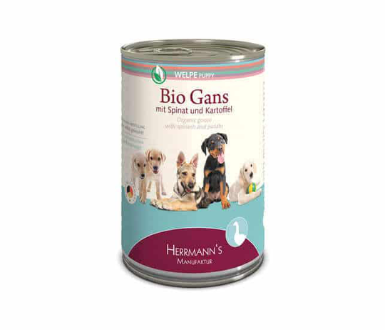 Herrmanns BIO Welpe Gans Nassfutter für Hunde