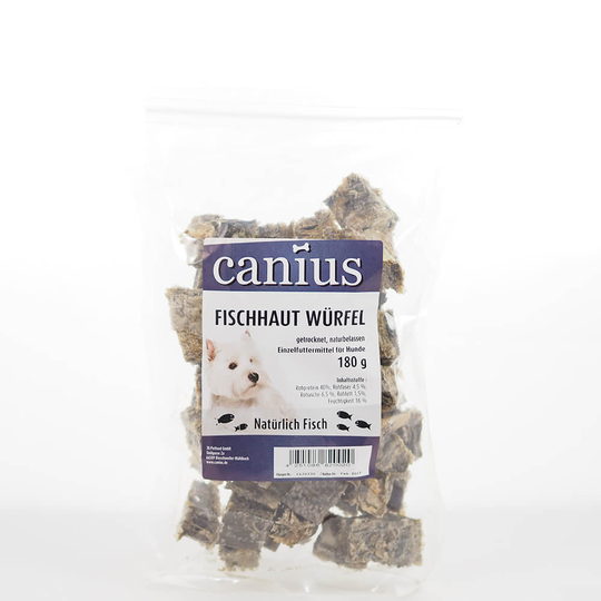 Canius Hundesnacks Fischhaut Würfel 6x 180 g