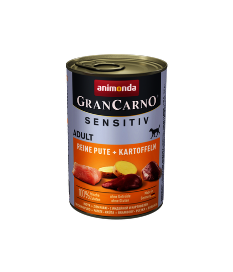 Animonda GranCarno Hunde Nassfutter Adult Sensitive Reines Pute+Kartoffeln