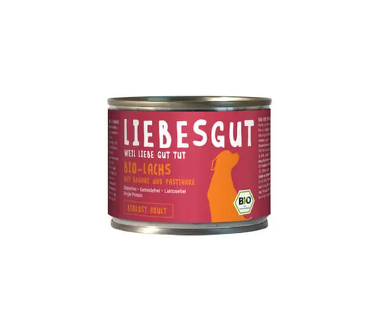 Liebesgut Bio Nassfutter Lachs mit Banane und Pastinake (Adult) - 400 g