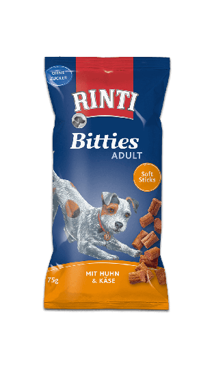 Rinti Bitties Snacks für Hunde Adult Huhn+Käse