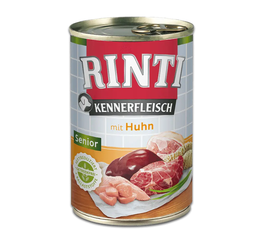 Rinti Kennerfleisch Nassfutter für Hunde Dose Senior - mit Huhn