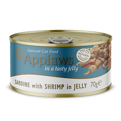 Applaws Nassfutter für Katzen Dose Sardine mit Shrimps in Gelee 70 g
