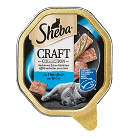 Sheba Nassfutter für Katzen Schale Craft Collection mit Thunfisch