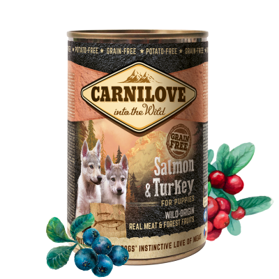 Carnilove Nassfutter für Hunde puppiest Dose Salmon & Turkey