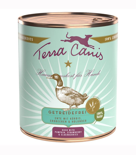 Terra canis Nassfutter für Hunde Getreidefrei Ente