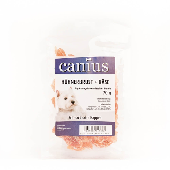Canius Hundesnacks Hühnerbrust und Käse 70g