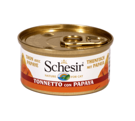 Schesir Nassfutter für Katzen Dosen Thunfisch mit Papaya