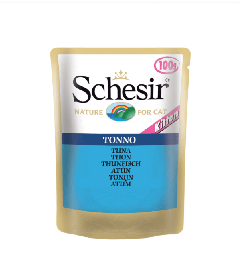 Schesir Nassfutter für Katzen Jelly In Beutel Thunfisch Kitten