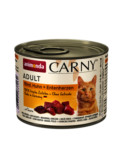 Animonda Carny Katzen Nassfutter ADULT Huhn+Pute + Entenherzen