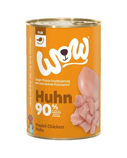WOW Nassfutter für Hunde HUHN PUR