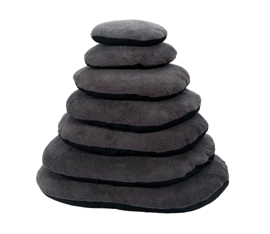 51DN - Sheep - Oval Cushion - Grau/Schwarz - S