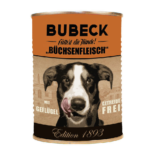 BUBECK BÜCHSENFLEISCH Nassfutter für Hunde Geflügel