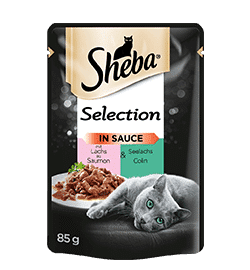 Sheba Nassfutter Portionsbeutel Selection mit Lachs und Seelachs in Sauce