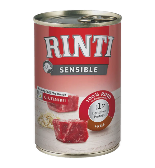 Rinti Sensible Nassfutter für Hunde - Rind + Reis