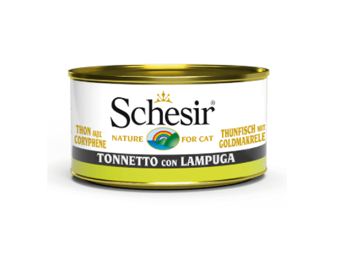 Schesir Nassfutter für Katzen Dosen Jelly Thunfisch+Goldmakrele