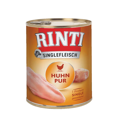 Rinti Singlefleisch Nassfutter für Hunde Dose Huhn Pur