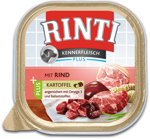 Rinti Kennerfleisch Nassfutter für Hunde Rind + Kartoffel
