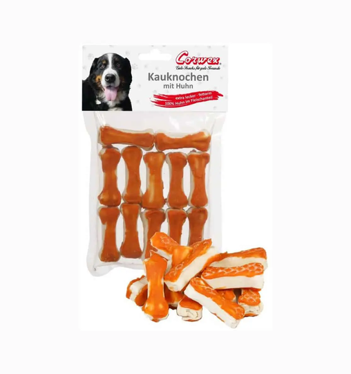 Corwex Snacks für Hunde Kauknochen mit Huhn