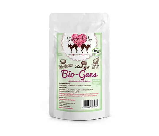 KatzenLiebe Bio Gans mit Kartoffel Nassfutter für Katzen - 100g