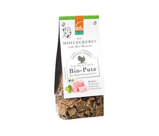 Defu BIO Hofleckerei-Feine Plättchen von Pute für Hunde