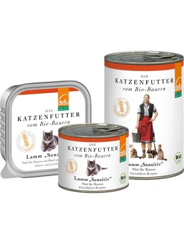 Defu Nassfutter für Katzen BIO Lamm Sensitiv Pâté