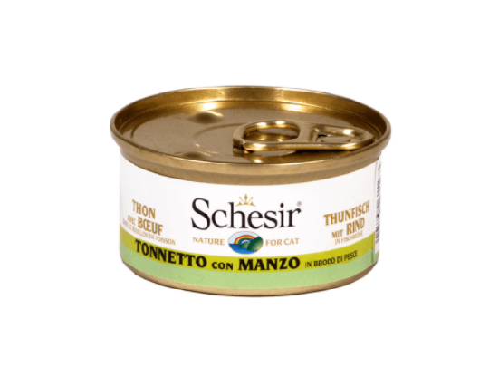 Schesir Nassfutter für Katzen Thunfisch mit Rindfleisch
