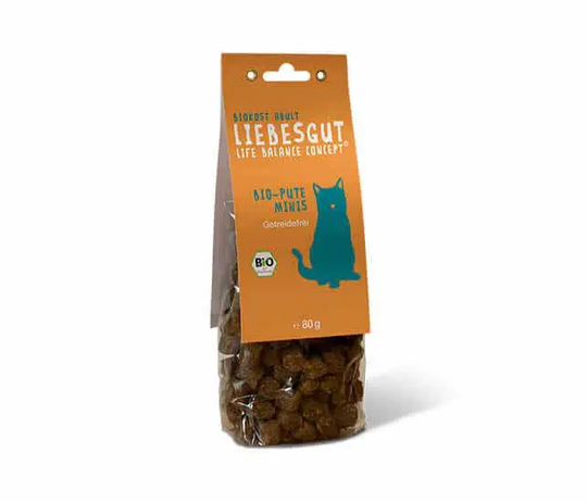 Liebesgut Bio katzen Snack Puten