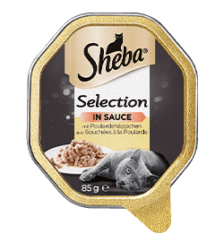 Sheba Nassfutter für Katzen Schale Selection in Sauce - mit Poulardenhäppchen