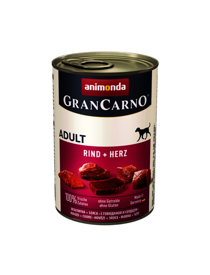 Animonda GranCarno Hunde Nassfutter Adult Rind+Herz