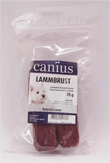 Canius Hundesnacks Lammbrust getrocknet 70g