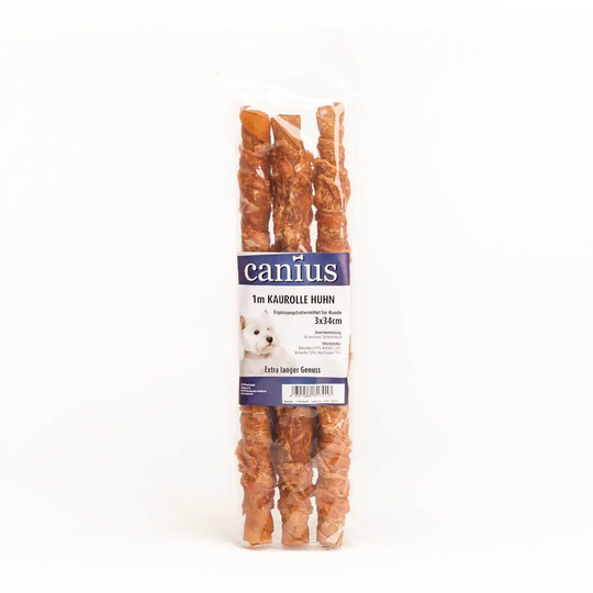 Canius Snacks für Hunde 1m Kaurolle Hühn. 3x34cm