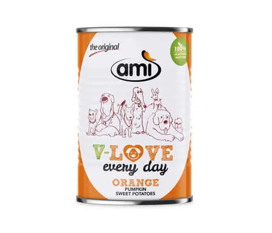 AMI Dog Nassfutter für Hunde V-Love ORANGE
