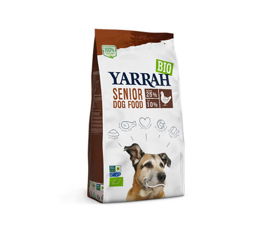 Yarrah BIO Hunde Trockenfutter Senior mit Huhn, Fisch und Kräutern