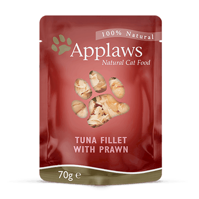 Applaws Nassfutter für Katzen Portionsbeutel Thunfischfilets+Pacific Garnelen70 g
