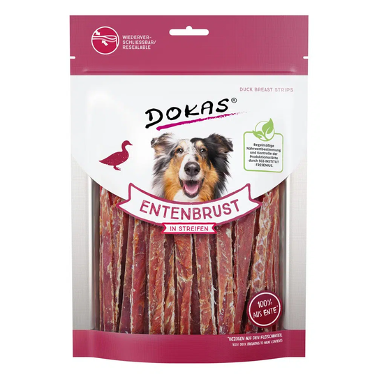 DOKAS Hundesnacks Entenbrust in Streifen