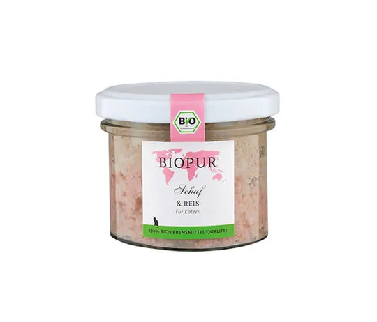 BIOPUR Bio Schaf und Reis Nassfutter für Katzen